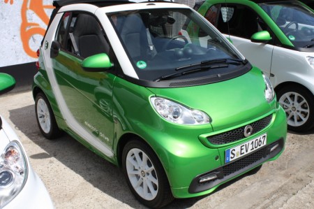 smart fortwo electric drive grün