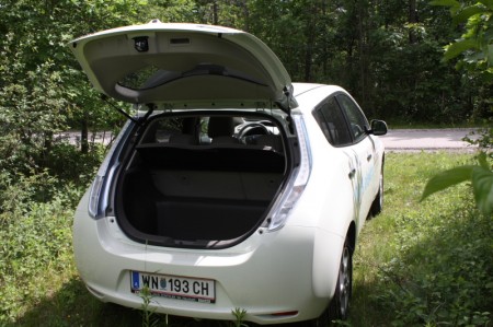 Nissan Leaf offener Kofferraum